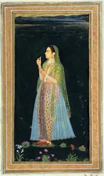 Lady holding a blossom, from the Small Clive Album